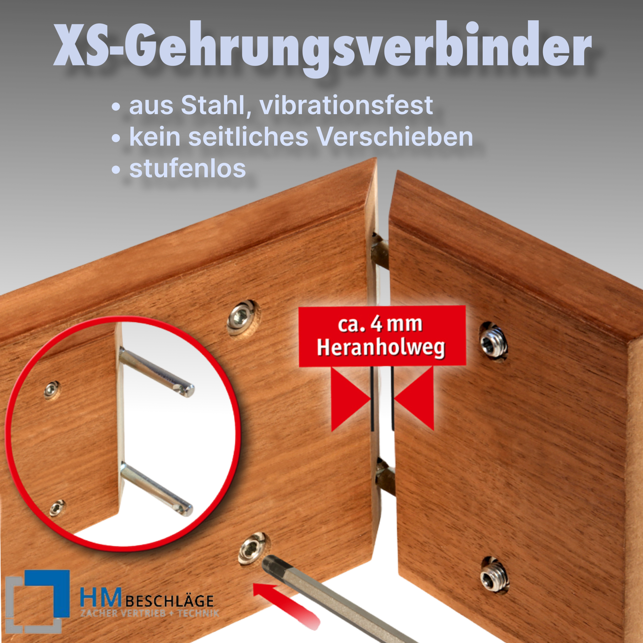 XS Gehrungsverbinder HM-Bechlaege